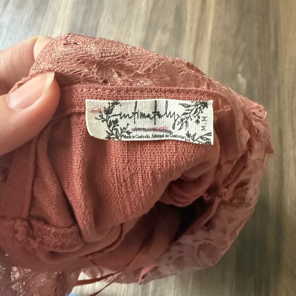 Free People Pink Lace Trim Asymmetrical Bodycon Dress Medium - Picture 5 of 9